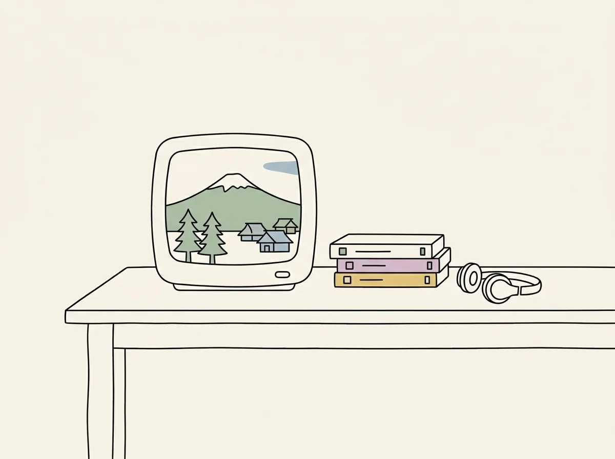 伝統行事や歴史を記録した映像・DVD資料のイラスト